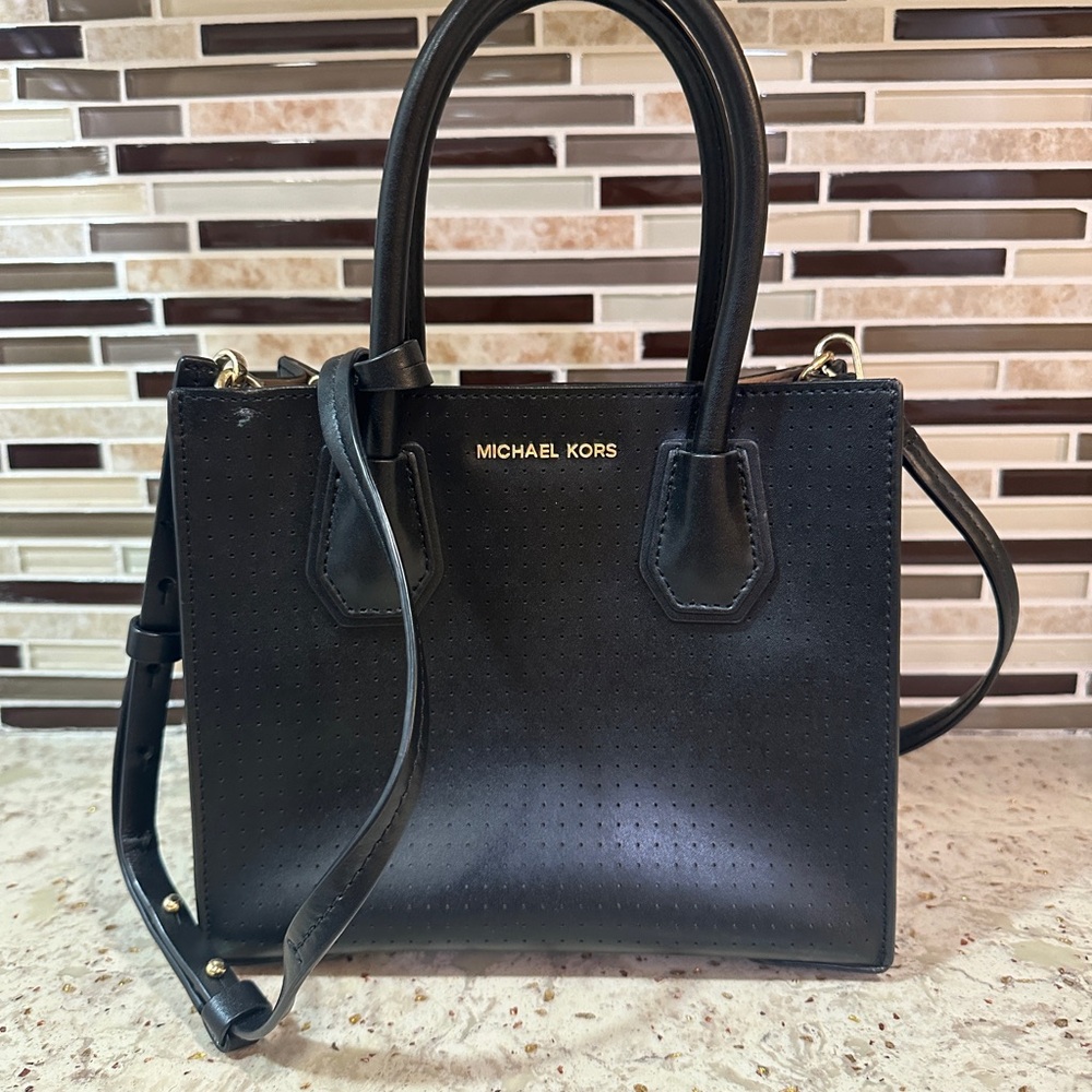 Michael Kors Black Satchel Structured Design